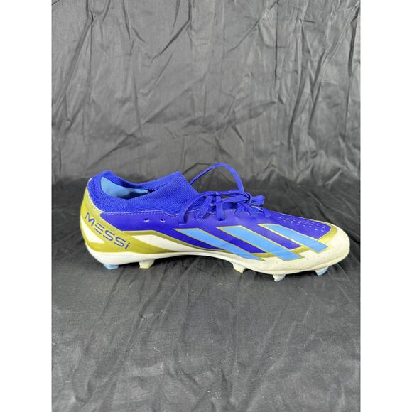 Adidas Messi Soccer Shoes Mens Size 12 Blue Gold Cleats FG 2023 Football Boots - Picture 5 of 10